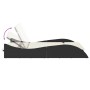 Tumbona con cojines ratán sintético negro 114x205x73 cm de , Tumbonas - Ref: Foro24-368287, Precio: 231,63 €, Descuento: %