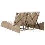 Liegestuhl mit beigen synthetischen Rattankissen 114x205x73 cm von , Liegen - Ref: Foro24-368291, Preis: 262,52 €, Rabatt: %