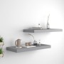 Estante flotante pared 2 uds gris MDF 60x23,5x3,8 cm de vidaXL, Estantes y estanterías - Ref: Foro24-323854, Precio: 34,81 €,...