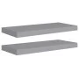 Floating wall shelf 2 pcs gray MDF 60x23.5x3.8 cm by vidaXL, Shelves and shelves - Ref: Foro24-323854, Price: 34,12 €, Discou...
