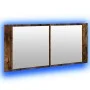 Bathroom cabinet with smoked oak mirror and LED light 100x12x45 cm by , bathroom vanities - Ref: Foro24-834959, Price: 90,44 ...