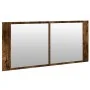 Bathroom cabinet with smoked oak mirror and LED light 100x12x45 cm by , bathroom vanities - Ref: Foro24-834959, Price: 90,44 ...