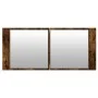 Bathroom cabinet with smoked oak mirror and LED light 100x12x45 cm by , bathroom vanities - Ref: Foro24-834959, Price: 90,44 ...