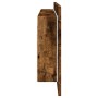 Armario de baño con espejo y luz LED roble ahumado 100x12x45 cm de , Tocadores de baño - Ref: Foro24-834959, Precio: 94,28 €,...