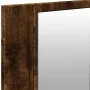 Bathroom cabinet with smoked oak mirror and LED light 100x12x45 cm by , bathroom vanities - Ref: Foro24-834959, Price: 90,44 ...