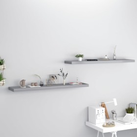Schwebende Wandregale 2 Stück MDF grau 120x23,5x3,8 cm von vidaXL, Regale und Regale - Ref: Foro24-323863, Preis: 61,00 €, Ra...