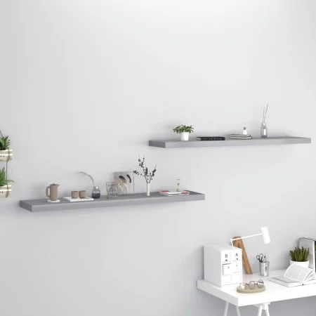 Schwebende Wandregale 2 Stück MDF grau 120x23,5x3,8 cm von vidaXL, Regale und Regale - Ref: Foro24-323863, Preis: 59,87 €, Ra...