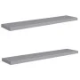 Schwebende Wandregale 2 Stück MDF grau 120x23,5x3,8 cm von vidaXL, Regale und Regale - Ref: Foro24-323863, Preis: 59,87 €, Ra...