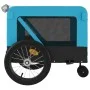 Fahrradanhänger für Haustiere aus Eisen und Oxford-Stoff in Blau und Schwarz. von , Kinderwagen für Haustiere - Ref: Foro24-9...