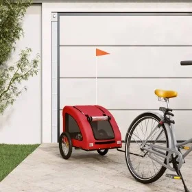 Bicycle pet trailer, iron frame, red Oxford fabric by , pet strollers - Ref: Foro24-93964, Price: 88,81 €, Discount: %