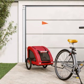 Fahrradanhänger für Haustiere aus Eisen und rotem Oxford-Stoff. von , Kinderwagen für Haustiere - Ref: Foro24-93964, Preis: 9...