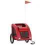 Remolque de bicicleta mascotas hierro tela Oxford rojo de , Cochecitos para mascotas - Ref: Foro24-93964, Precio: 88,67 €, De...