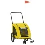 Fahrradanhänger für Haustiere aus Eisen und gelbem Oxford-Stoff. von , Kinderwagen für Haustiere - Ref: Foro24-93987, Preis: ...