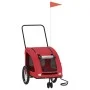 Bicycle pet trailer, iron frame, red Oxford fabric by , pet strollers - Ref: Foro24-93985, Price: 122,56 €, Discount: %