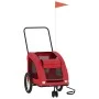 Bicycle pet trailer, iron frame, red Oxford fabric by , pet strollers - Ref: Foro24-93985, Price: 122,56 €, Discount: %