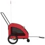 Bicycle pet trailer, iron frame, red Oxford fabric by , pet strollers - Ref: Foro24-93985, Price: 122,56 €, Discount: %