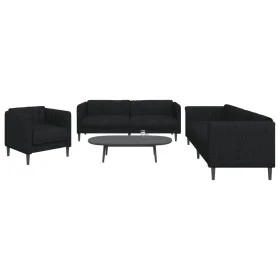 3-piece black fabric sofa set by , Sofas - Ref: Foro24-3209231, Price: 712,07 €, Discount: %