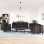 Dreiteiliges Sofaset in schwarzem Stoff. von , Sofas - Ref: Foro24-3209231, Preis: 712,07 €, Rabatt: %