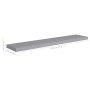 Schwebende Wandregale 2 Stück MDF grau 120x23,5x3,8 cm von vidaXL, Regale und Regale - Ref: Foro24-323863, Preis: 61,00 €, Ra...