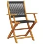 Garten-Essgruppe 7-teilig aus Polypropylen Massivholz Schwarz von , Gartensets - Ref: Foro24-3281709, Preis: 545,43 €, Rabatt: %