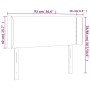 Cabecero con LED de terciopelo negro 93x16x78/88 cm