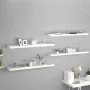Estante flotante de pared 4 uds MDF blanco 120x23,5x3,8 cm de vidaXL, Estantes y estanterías - Ref: Foro24-323822, Precio: 94...