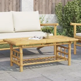 Bamboo coffee table 110x55x45 cm by , Coffee table - Ref: Foro24-368046, Price: 83,62 €, Discount: %