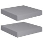 Schwimmende Wandregale 2 Stück MDF grau 23x23,5x3,8 cm von vidaXL, Regale und Regale - Ref: Foro24-323845, Preis: 24,18 €, Ra...