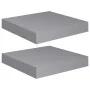 Set of 2 gray MDF floating wall shelves 23x23.5x3.8 cm by vidaXL, Shelves and shelves - Ref: Foro24-323845, Price: 23,53 €, D...
