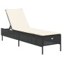 Sun loungers with cushions 2 units synthetic black rattan by , Loungers - Ref: Foro24-3261587, Price: 296,61 €, Discount: %