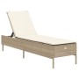 Sun loungers with cushions 2 units synthetic rattan beige by , Loungers - Ref: Foro24-3261591, Price: 328,15 €, Discount: %