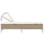 Liegestühle mit Kissen, 2 Stück, aus synthetischem Rattan in Beige. von , Liegen - Ref: Foro24-3261591, Preis: 314,98 €, Raba...