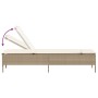 Sun loungers with cushions 2 units synthetic rattan beige by , Loungers - Ref: Foro24-3261591, Price: 328,15 €, Discount: %