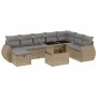 Gartensofagarnitur 9-teilig mit Kissen aus synthetischem Rattan in Beige. von , Gartensets - Ref: Foro24-3275189, Preis: 622,...