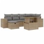 Set of 7-piece garden sofas and beige synthetic rattan cushions by , Garden sets - Ref: Foro24-3275299, Price: 494,87 €, Disc...