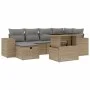 Set of 7-piece garden sofas and beige synthetic rattan cushions by , Garden sets - Ref: Foro24-3275299, Price: 502,34 €, Disc...