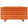 Solid pine wood planter in brown wax 50x50x26.5 cm by , Pots and planters - Ref: Foro24-847295, Price: 64,19 €, Discount: %