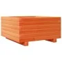 Solid pine wood planter in brown wax 50x50x26.5 cm by , Pots and planters - Ref: Foro24-847295, Price: 57,18 €, Discount: %