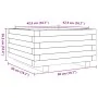 Solid pine wood planter in brown wax 50x50x26.5 cm by , Pots and planters - Ref: Foro24-847295, Price: 57,18 €, Discount: %