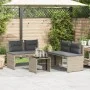 Garden sofa set 4 pieces with gray synthetic rattan cushions by , Garden sets - Ref: Foro24-4003883, Price: 287,46 €, Discoun...