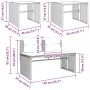 Gartensofagarnitur 4-teilig mit grauen Polstern aus synthetischem Rattan von , Gartensets - Ref: Foro24-4003883, Preis: 287,4...
