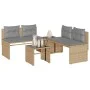 Garden sofa set with 4-piece synthetic rattan beige cushions by , Garden sets - Ref: Foro24-4003881, Price: 287,46 €, Discoun...