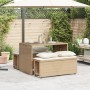 Garten-Essgruppe 3-teilig mit Kissen aus synthetischem Rattan in Beige. von , Gartensets - Ref: Foro24-4003906, Preis: 251,16...