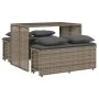 Garten-Essgruppe, 3-teilig, mit grauen Polstern aus synthetischem Rattan. von , Gartensets - Ref: Foro24-4003904, Preis: 245,...