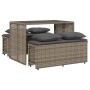 Set comedor de jardín 3 piezas con cojines ratán sintético gris de , Conjuntos de jardín - Ref: Foro24-4003904, Precio: 245,7...