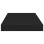 Floating wall shelves 2 units black MDF 50x23x3.8 cm by vidaXL, Shelves and shelves - Ref: Foro24-323830, Price: 40,22 €, Dis...