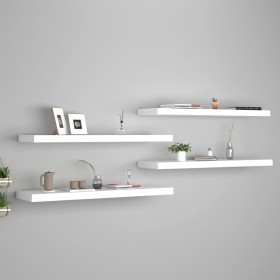 Floating wall shelves 4 pcs MDF white 90x23.5x3.8 cm by vidaXL, Shelves and shelves - Ref: Foro24-323819, Price: 84,86 €, Dis...