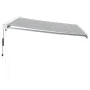 Toldo retráctil aluminio y tela gris antracita y blanco 4,5x3 m de , Toldos - Ref: Foro24-3216136, Precio: 737,50 €, Descuent...