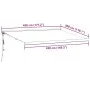 Toldo retráctil aluminio y tela gris antracita y blanco 4,5x3 m de , Toldos - Ref: Foro24-3216136, Precio: 737,50 €, Descuent...