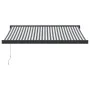 Retractable awning made of aluminum and anthracite and white fabric, measuring 3.5x2.5 meters. by , Awnings - Ref: Foro24-321...